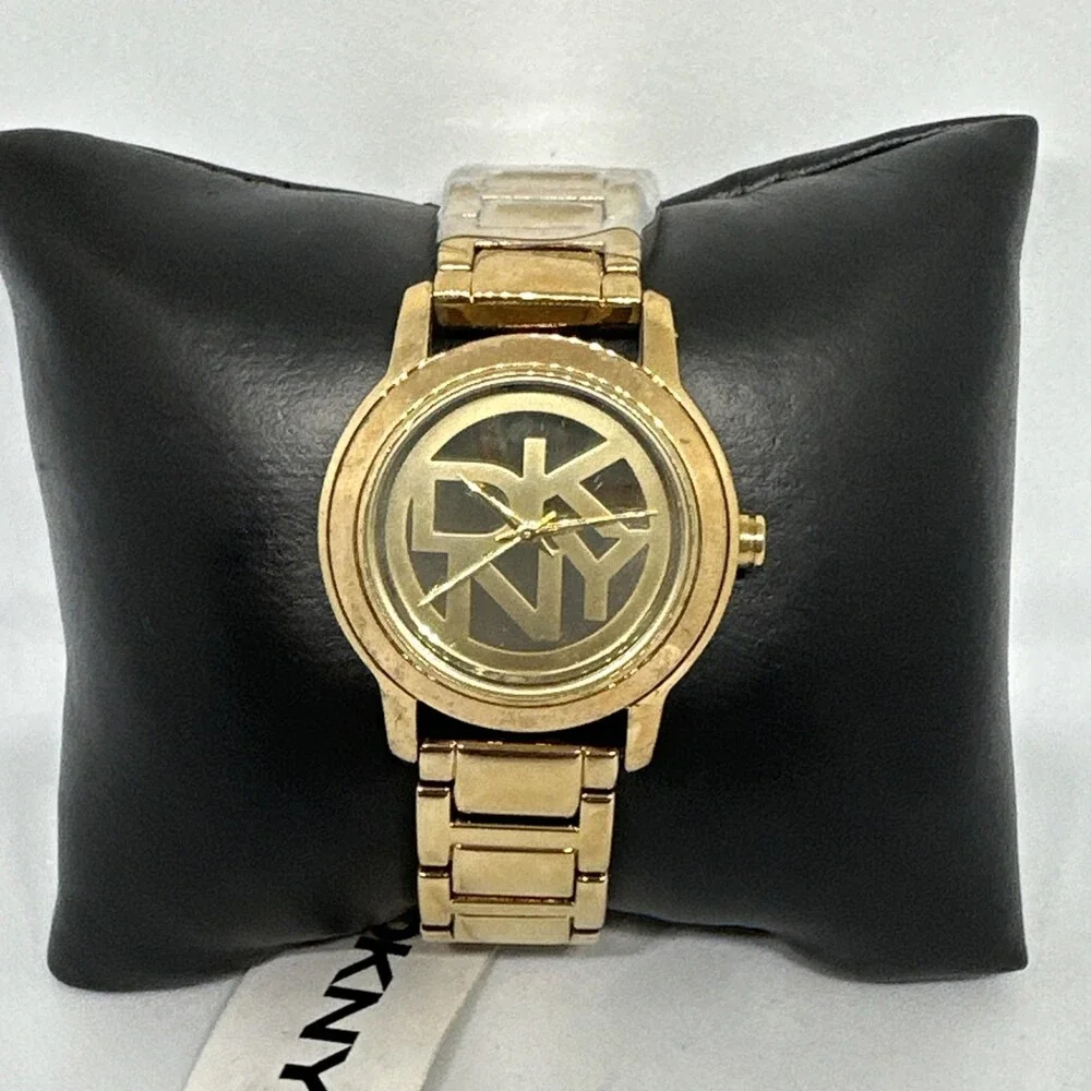 DKNY NY8876 Women's Gold Stainless Steel Analog Dial Quartz Wristwatch HME565